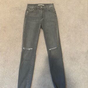 Tractr Distressed Gray Skinny Jeans for Women